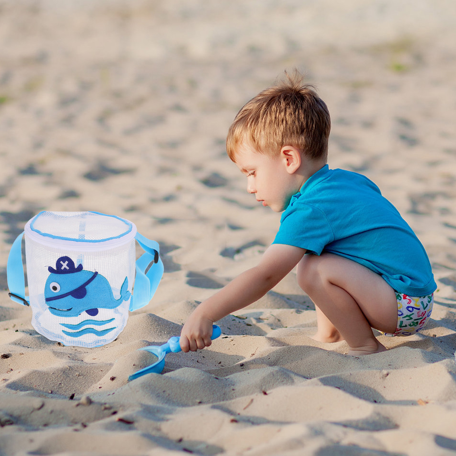 Kids Zipper Toys - Kid Beach Seashell Bag Mesh Zipper