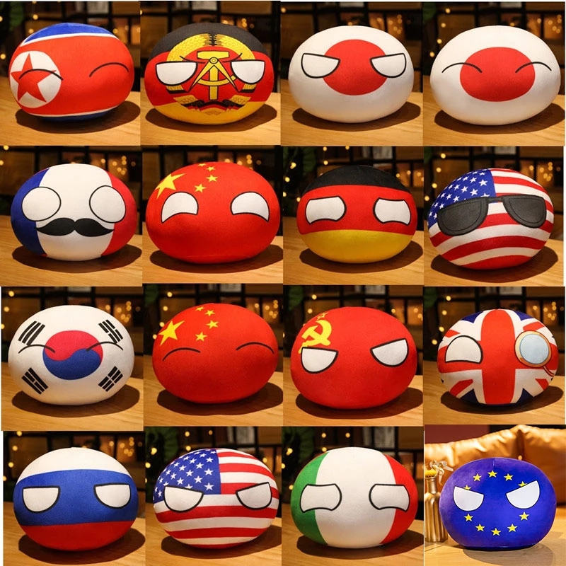 Kids Toys Uk - 10cm Country Ball Plush Pendant Toy