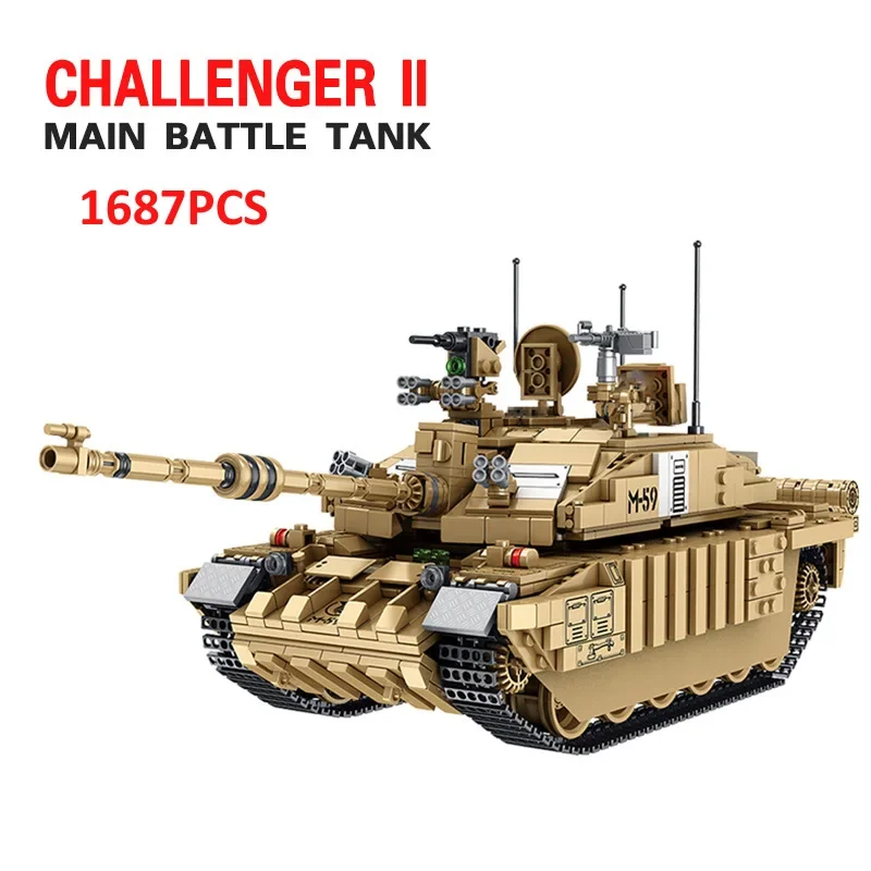 Kids Toys Uk - 1687Pcs Military Tanks UK Challenger II