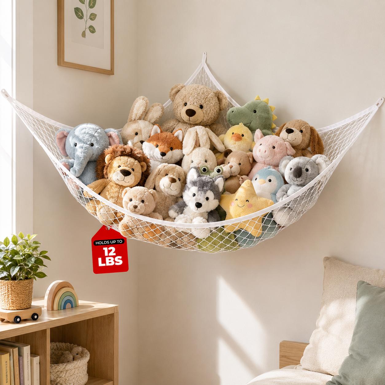 Kids' Toys - Mesh Toy Storage Hammock Hanging Stuffed
