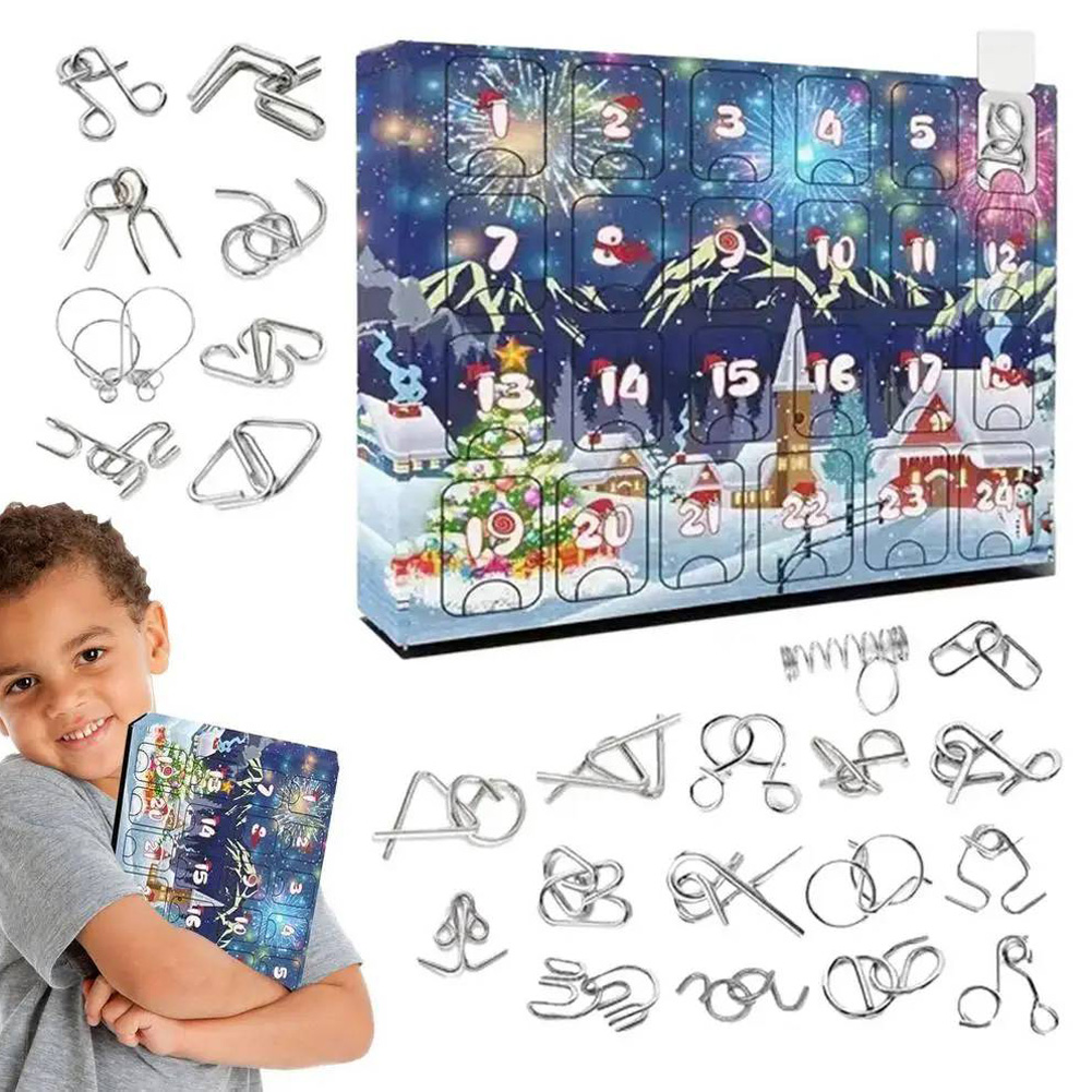 Kids Toys Xmas 2025 - 2025 Metal Ruban Lock Puzzle Toy