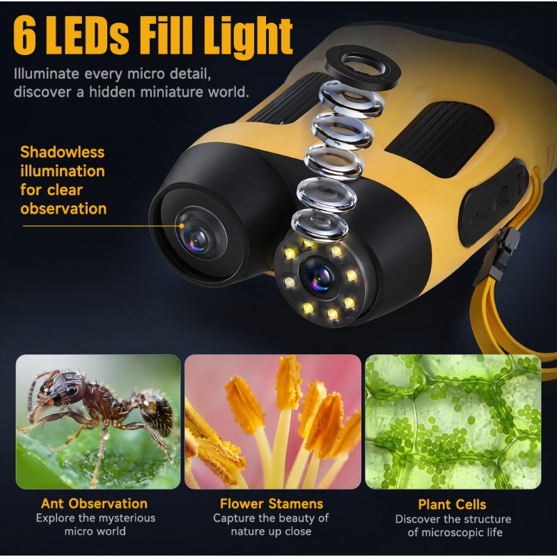 4K 1000X Microscope Camera Dig - Kids Toys Top View 评论和价格