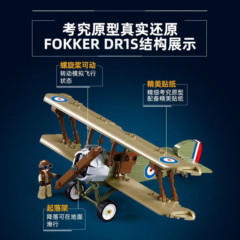 Military WW1 UK F. 1 Biplane S - Kids Toys Uk 评论和价格