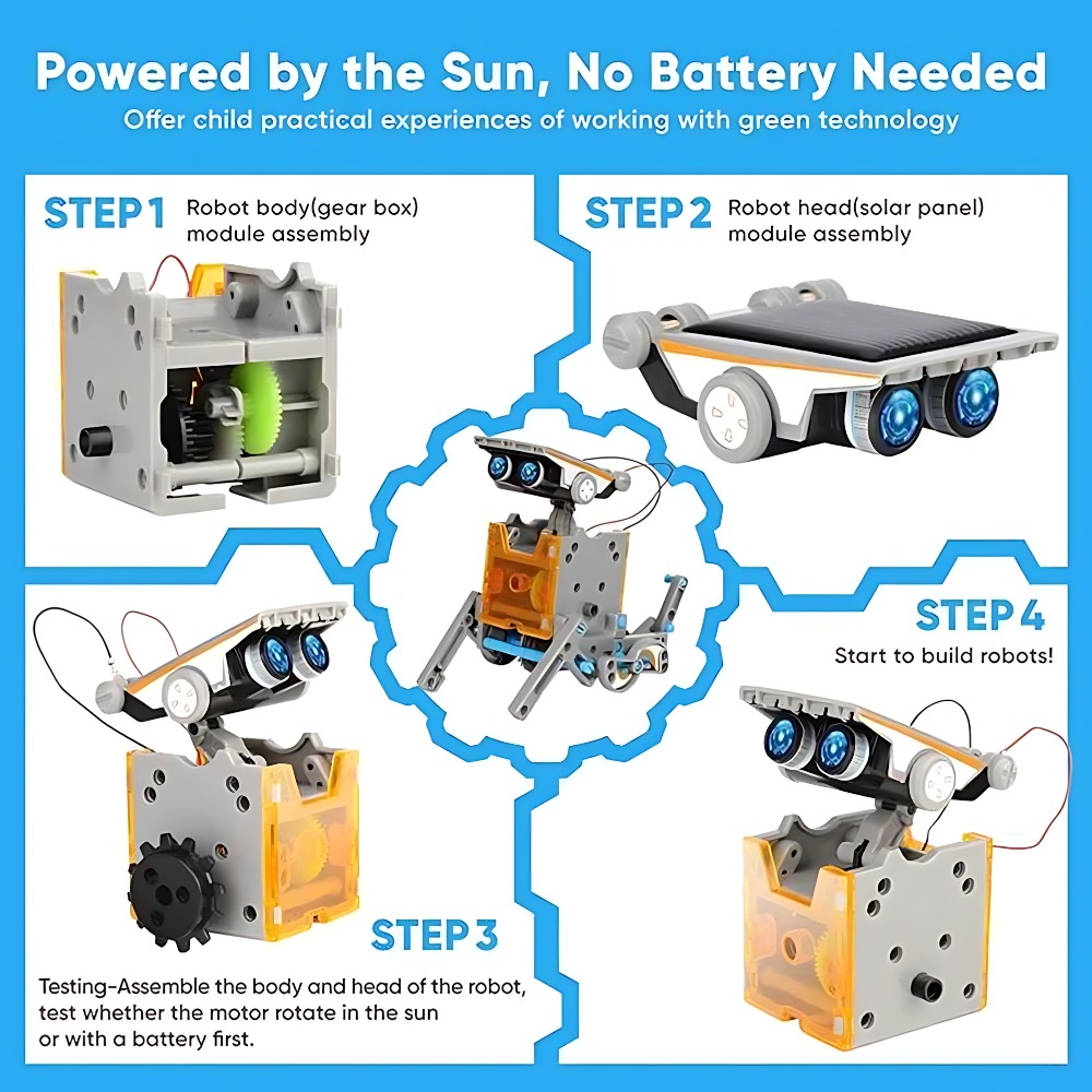 Solar Robot Building Blocks 12 - Science Experiment Kit 评论和价格