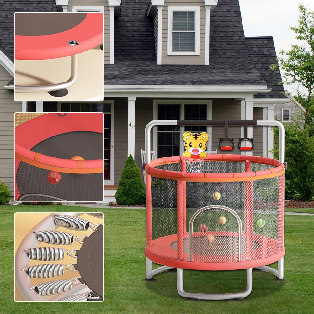 Kids Trampoline, Adjustable Ba - Basketball Hoop Kids Indoor 评论和价格