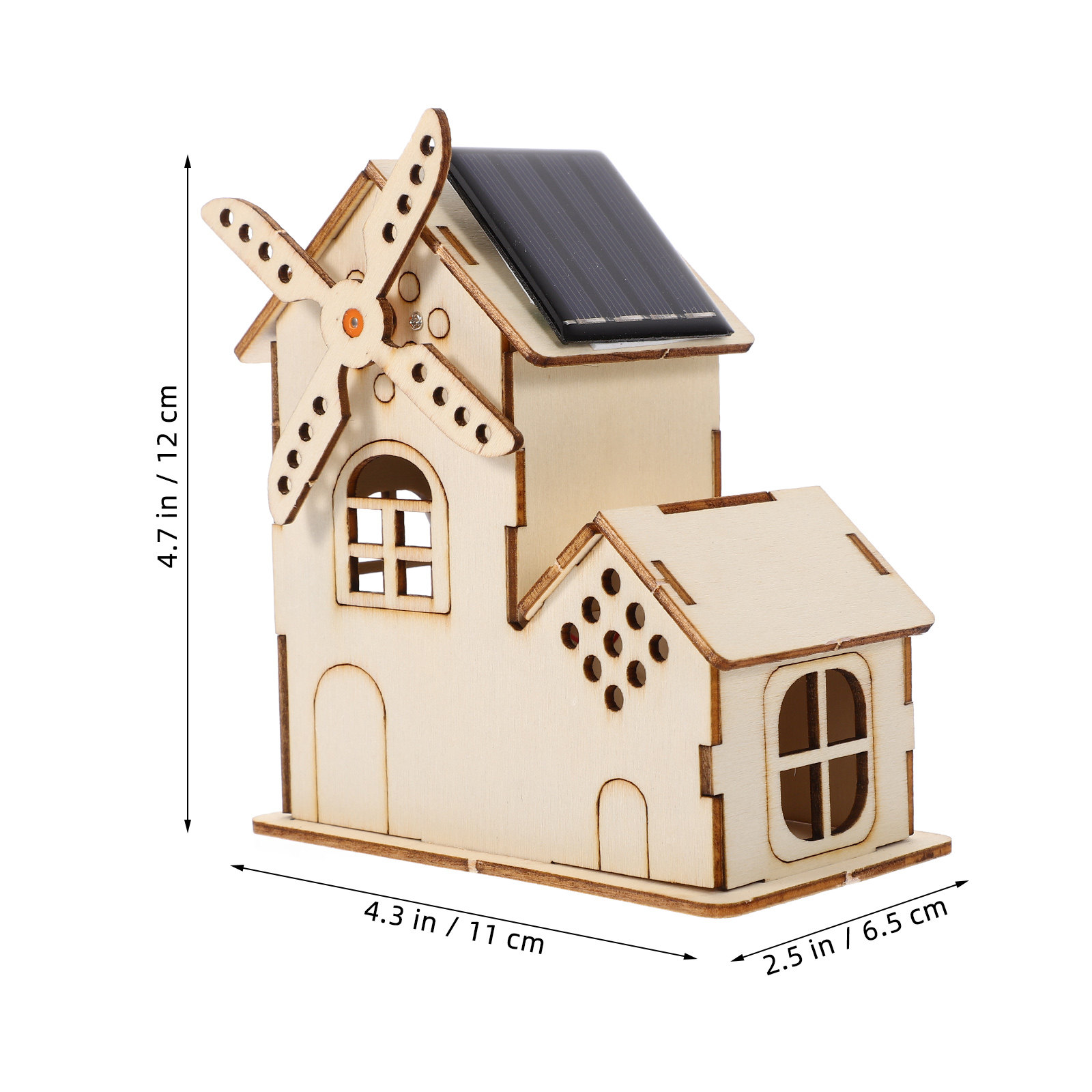 1Set Solar Windmill Wood House - Science Experiment Kit 评论和价格