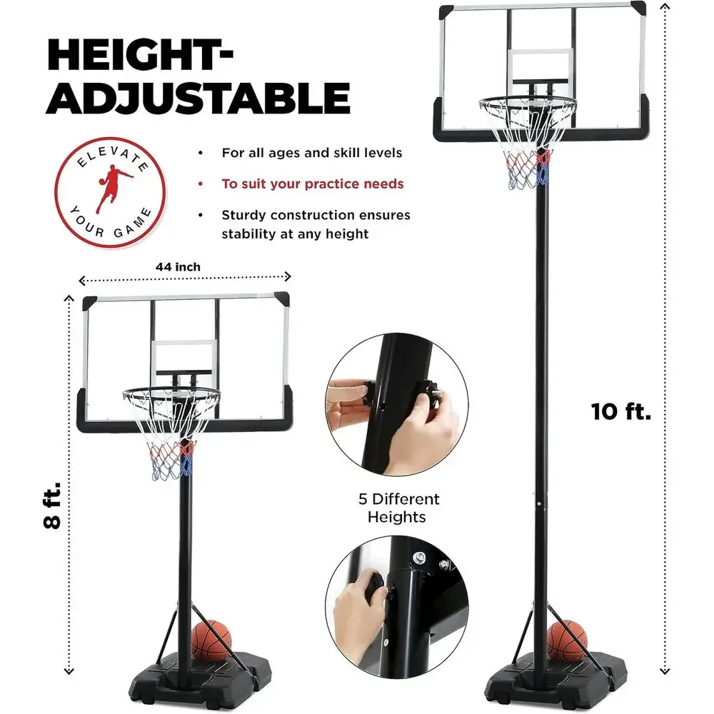 Adjustable 44 Shatterproof Bas - Basketball Hoop Kids Indoor 评论和价格