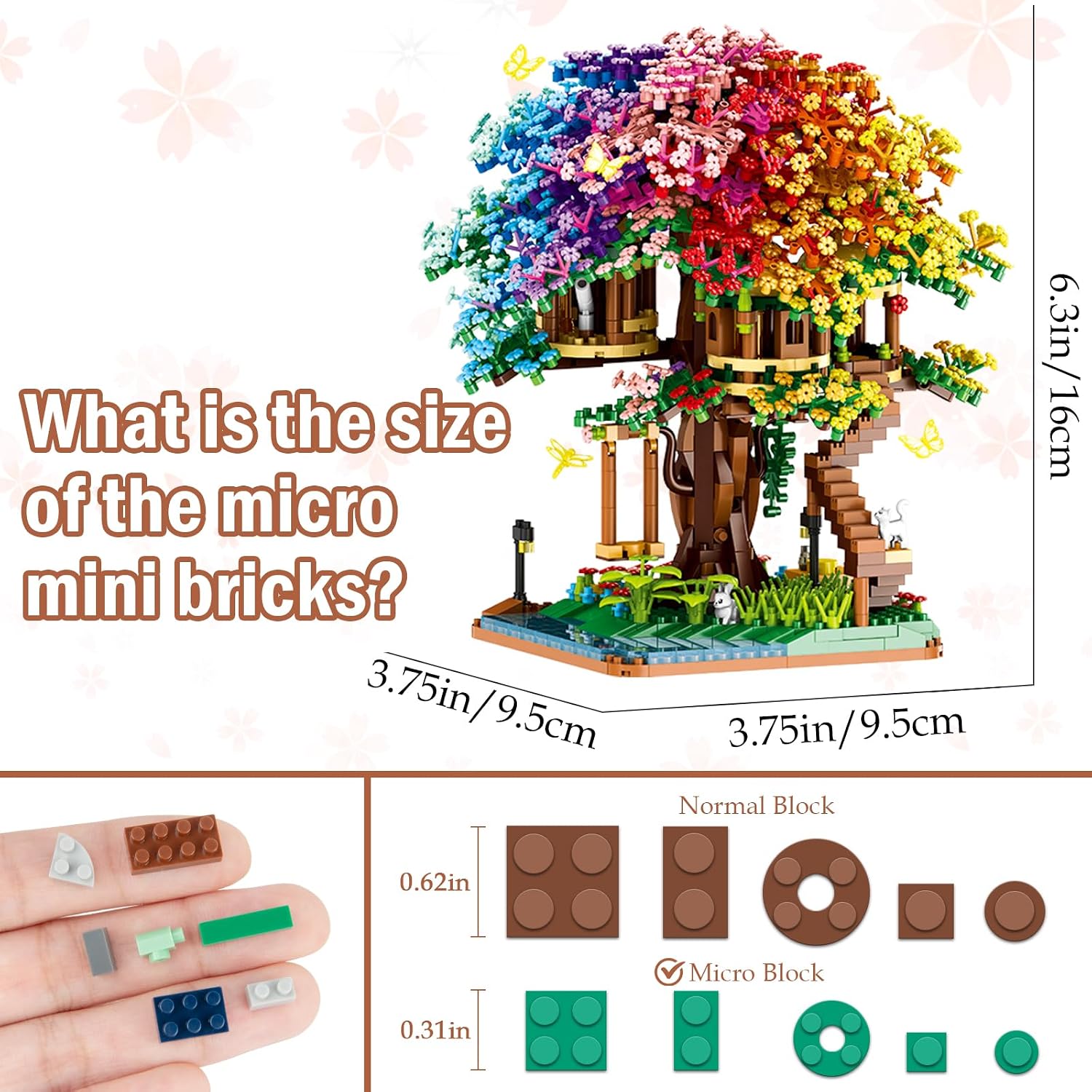 2338PCS DIY Rainbow Tree House - Kids Toys Home 评论和价格