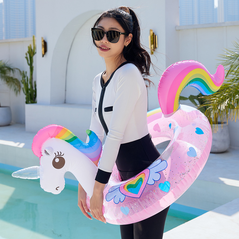 Cartoon Unicorn Baby Swim Ring - Kids Toys Play Youtube 评论和价格